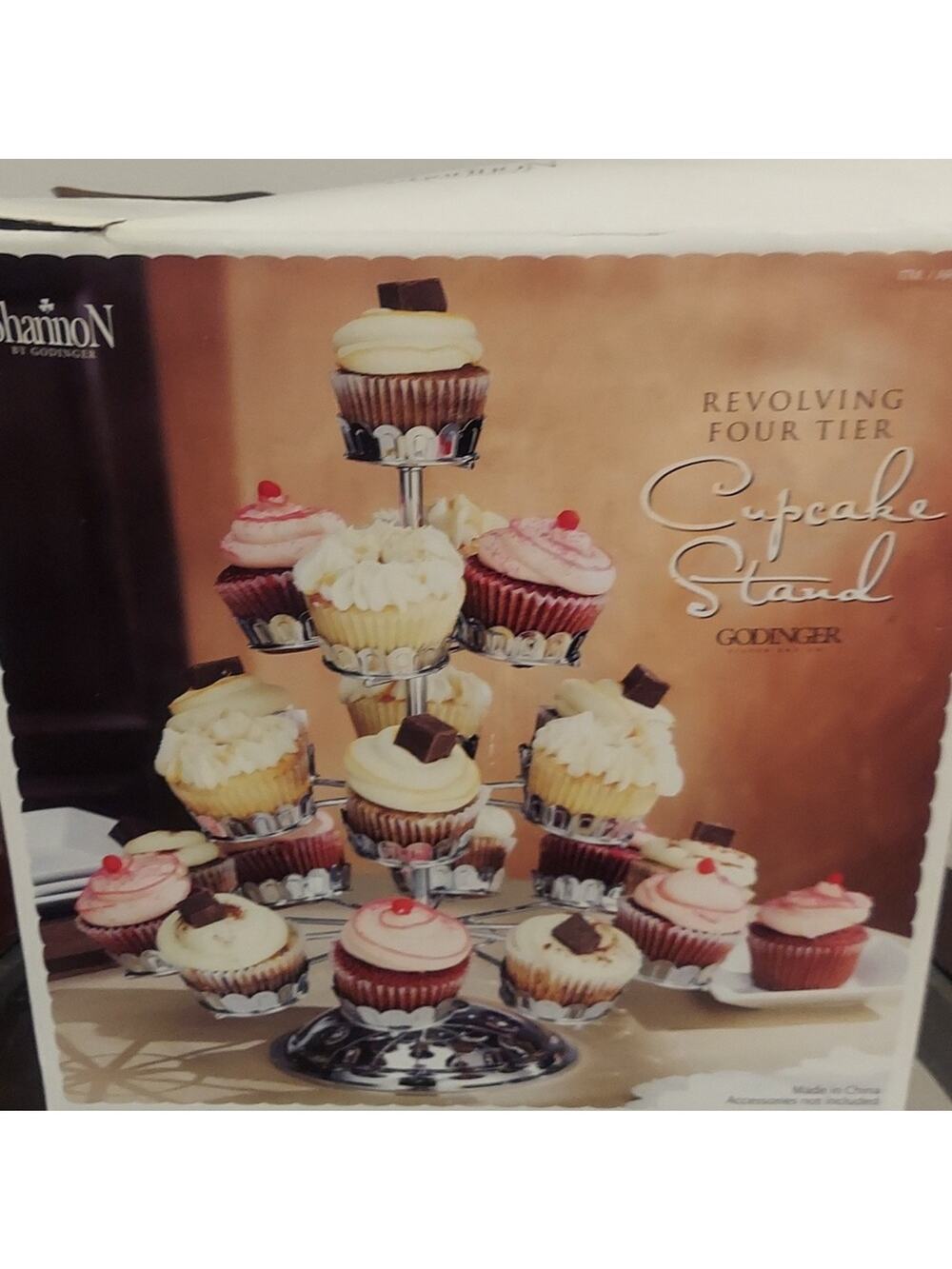 Shannon Revolving Four Tier Cupcake Stand by Godinger